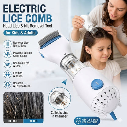 Electrical Chemical Free Head Lice Treatment Removal Comb